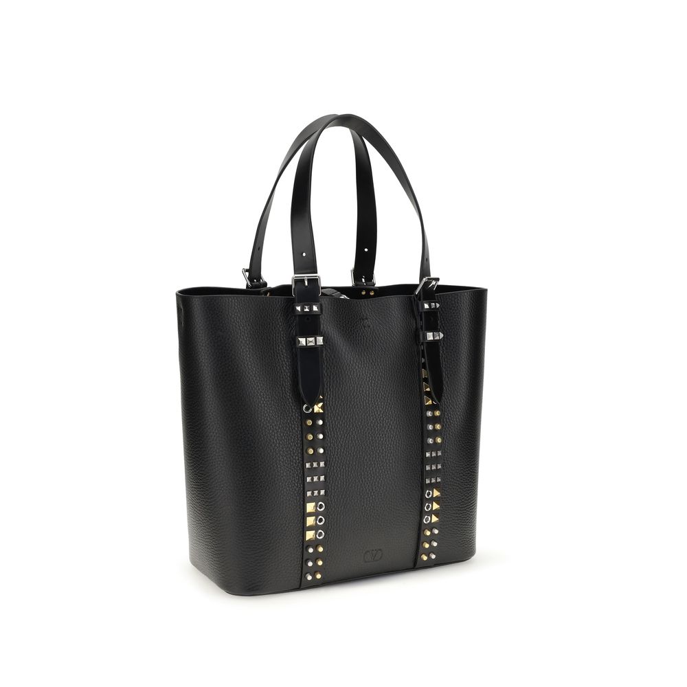 Valentino Garavani Black Calfskin Bos Taurus Shoulder Bag