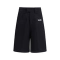 GCDS Schwarze Bermuda-Shorts aus Baumwolle