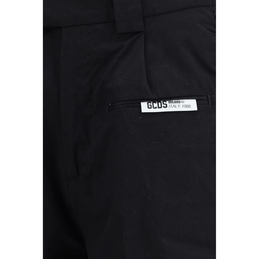GCDS Schwarze Bermuda-Shorts aus Baumwolle