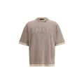GCDS Braunes Baumwoll-T-Shirt