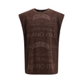 GCDS Braunes Baumwoll-T-Shirt