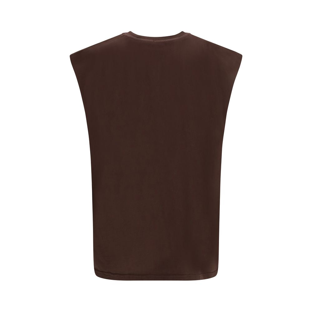 GCDS Braunes Baumwoll-T-Shirt