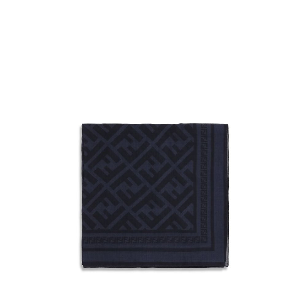 Fendi Blauer Schal aus Fleece-Wolle