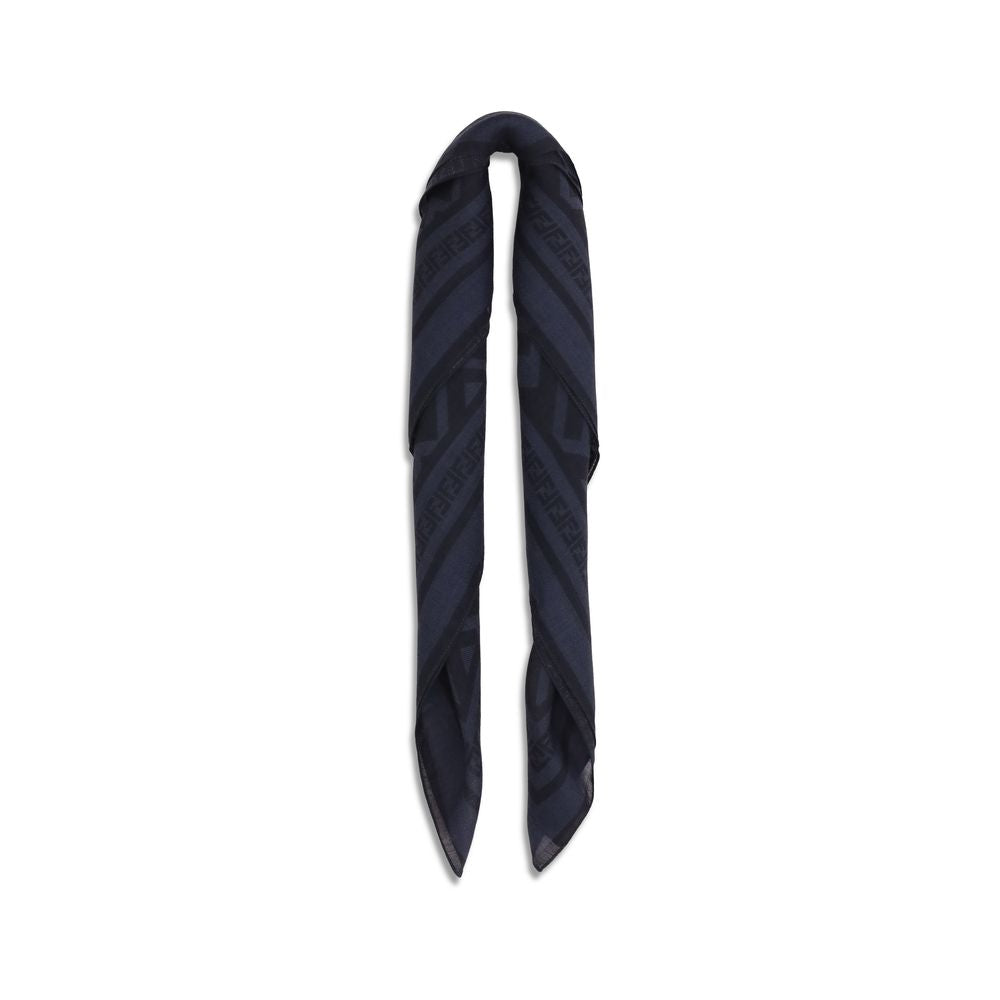 Fendi Blauer Schal aus Fleece-Wolle