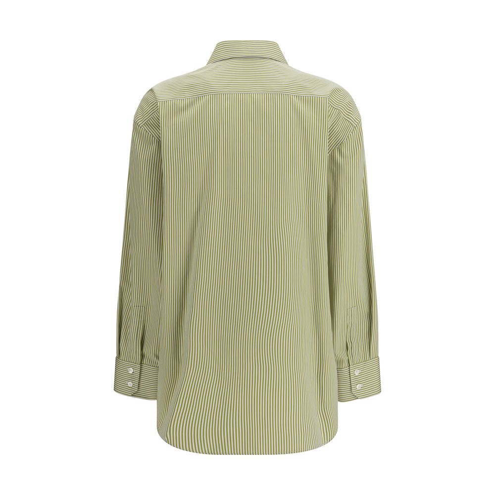 Saint Laurent Zweifarbige Baumwoll-Musterhemd