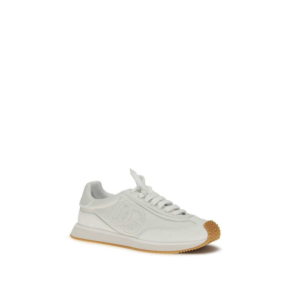 Dolce & Gabbana White Calfskin Bos Taurus Athletic Sneakers
