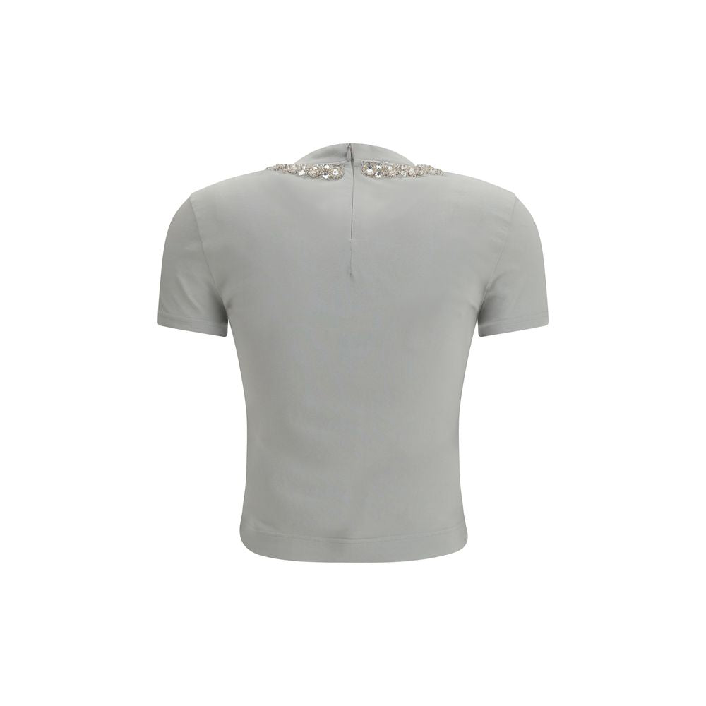 Dolce & Gabbana Grey Cotton T-Shirt