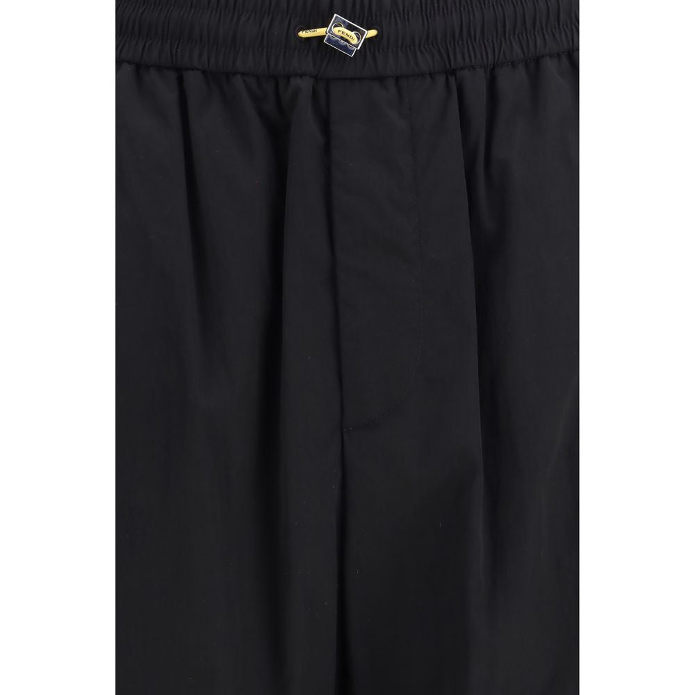 Fendi Black Cotton Cargo Trousers