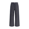 Fendi Blaue Jeans aus Leinen im Relaxed Fit