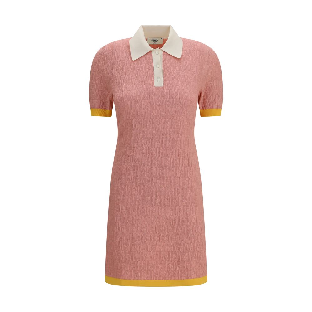 Fendi Mehrfarbiges Polyamid-Freizeitkleid