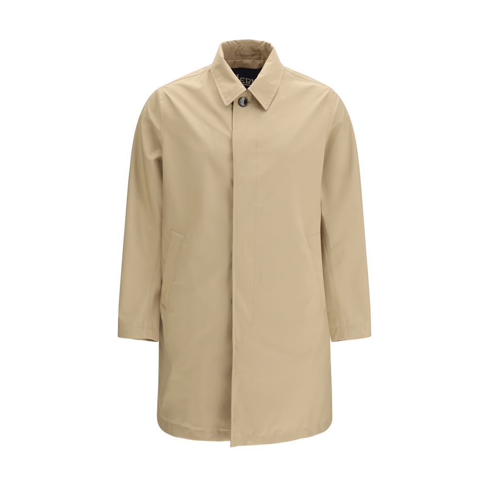 Herno Beige Polyester Trenchcoat
