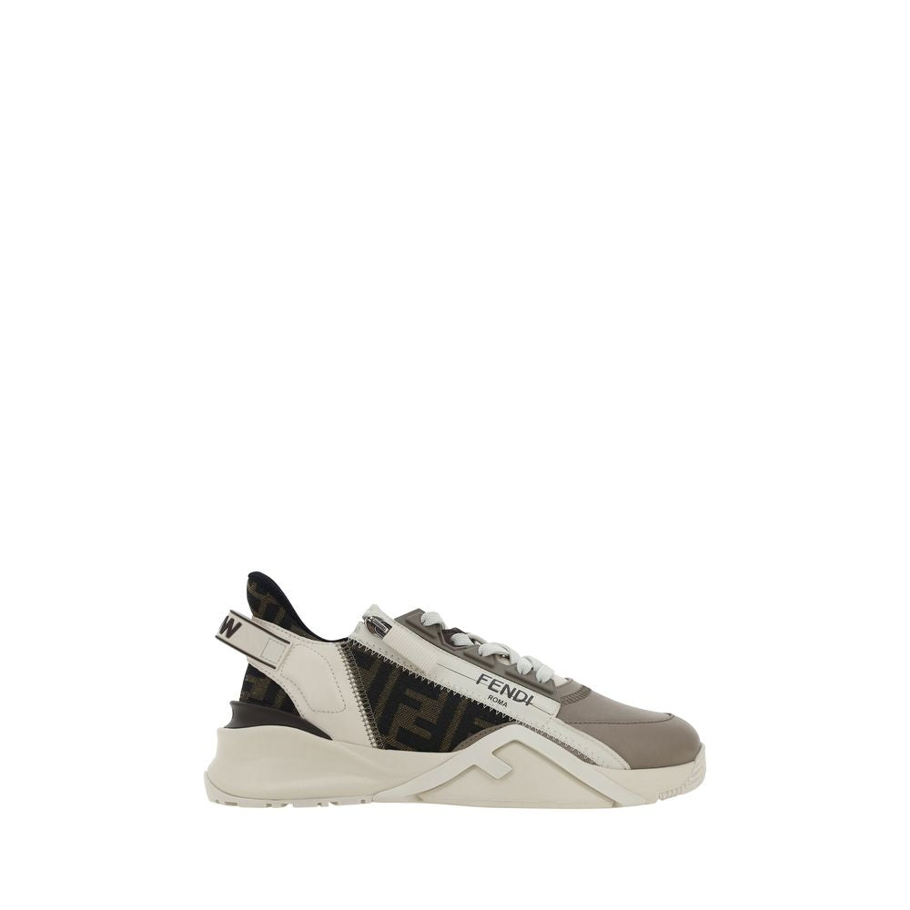 Fendi Braune Kalbsleder Bos Taurus Athletic Sneaker