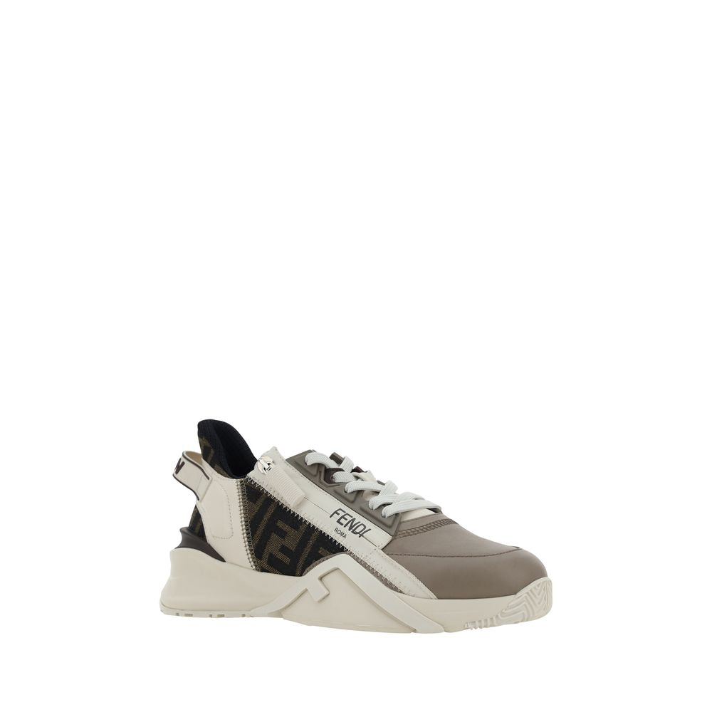 Fendi Braune Kalbsleder Bos Taurus Athletic Sneaker