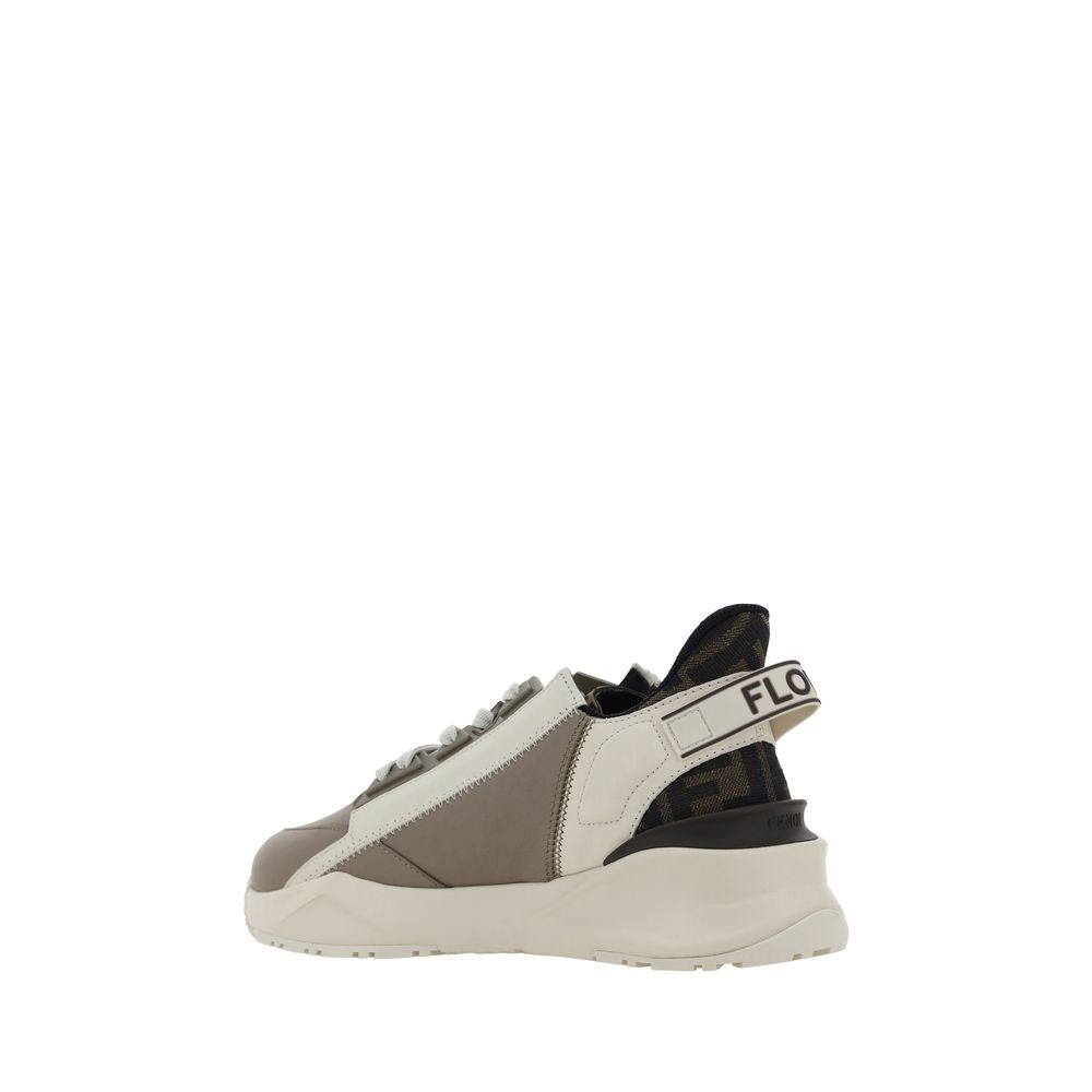 Fendi Braune Kalbsleder Bos Taurus Athletic Sneaker