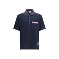 Thom Browne Blaues Baumwoll-Polohemd