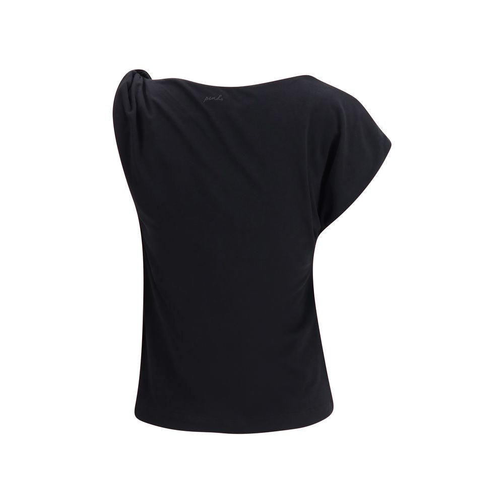 PINKO Schwarzes Baumwoll-T-Shirt
