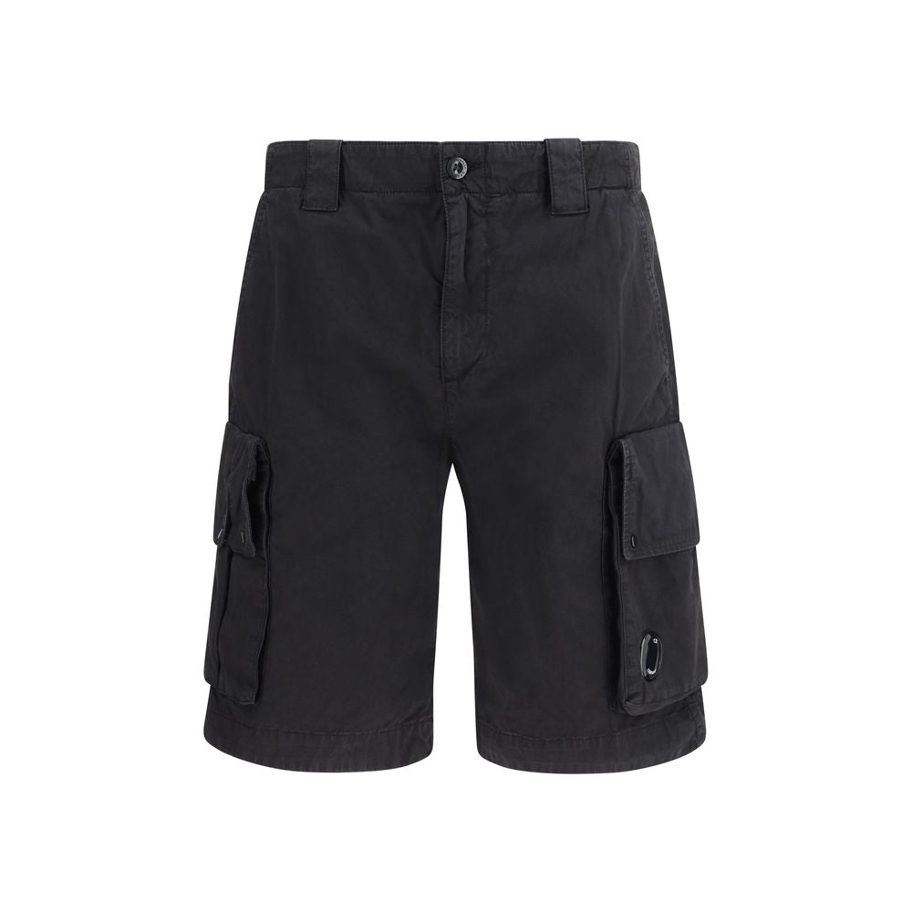 C.P. Company Schwarze Baumwoll-Bermudashorts
