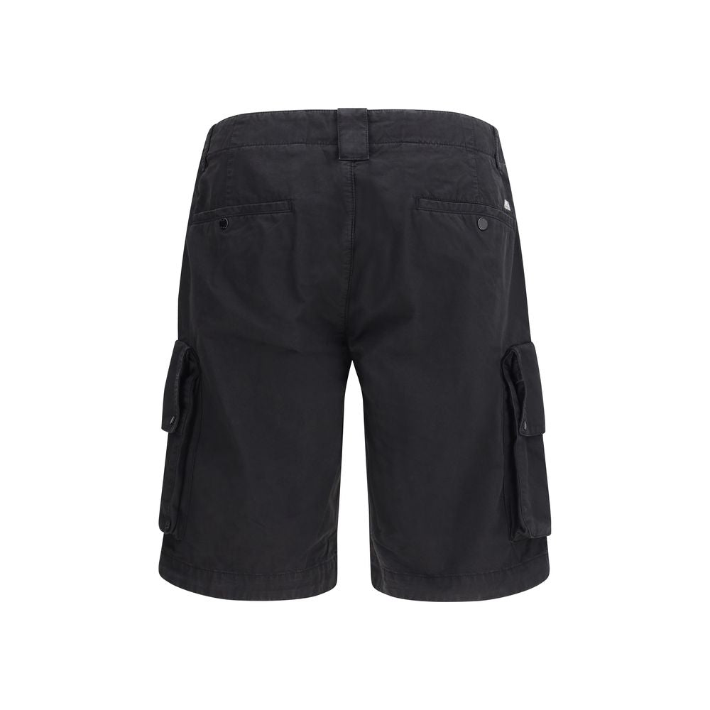 C.P. Company Schwarze Baumwoll-Bermudashorts