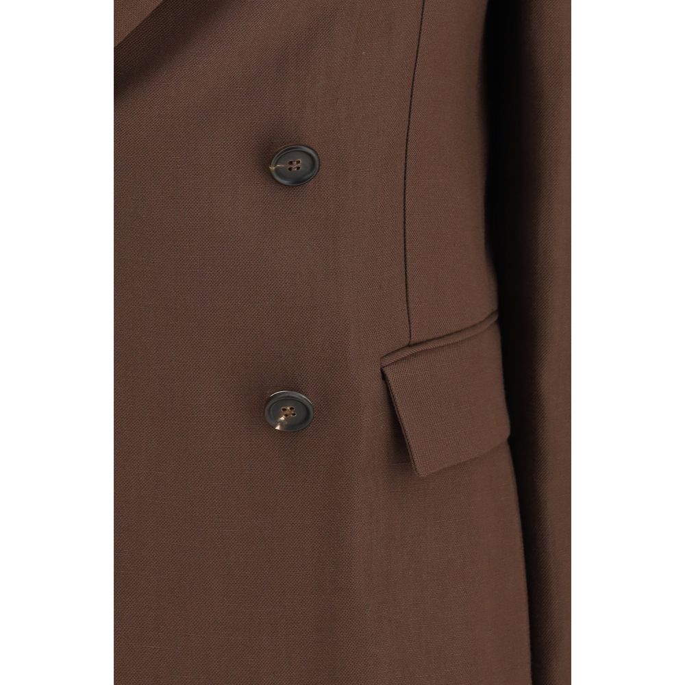 Brunello Cucinelli Brauner Leinenblazer