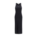 Maison Kitsuné Schwarzes Baumwoll-Freizeitkleid
