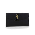 Saint Laurent Schwarze Bos Taurus Kalbsleder Clutch