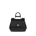 Dolce & Gabbana Schwarze Bos Taurus Kalbsleder Schultertasche
