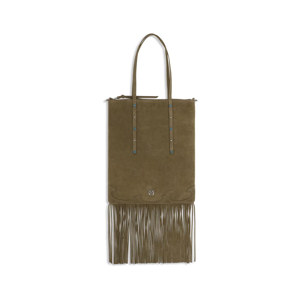 PINKO two-tone calfskin shoulder bag Bos Taurus