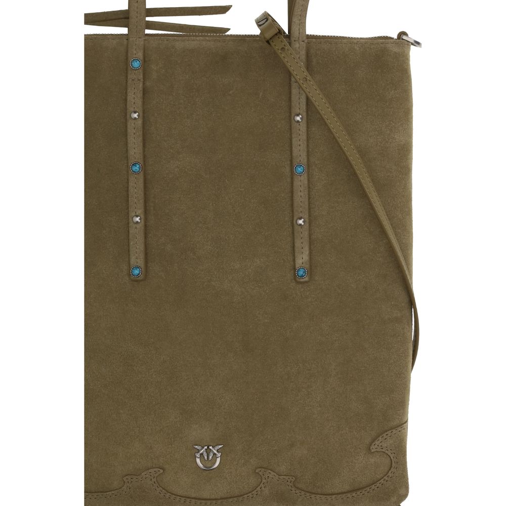 PINKO two-tone calfskin shoulder bag Bos Taurus