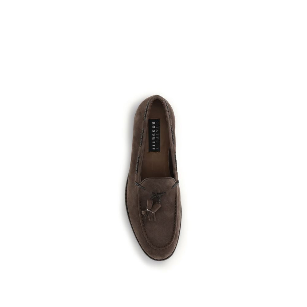 Fratelli Rossetti Brown Calfskin Bos Taurus Slipper Loafers