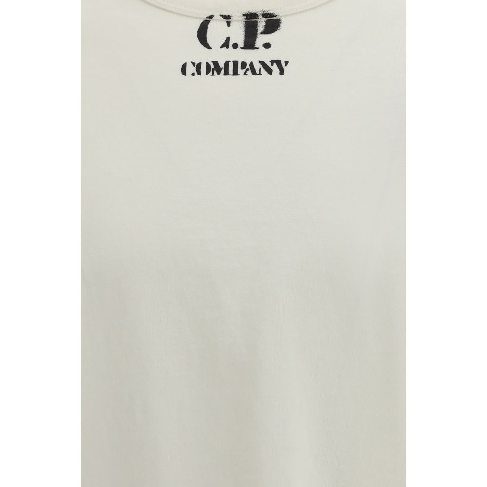C.P. Company Weißes Baumwoll-T-Shirt