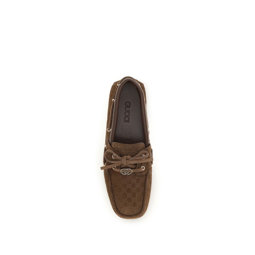 Gucci Braune Kalbsleder Bos Taurus Loafer zum Hineinschlüpfen