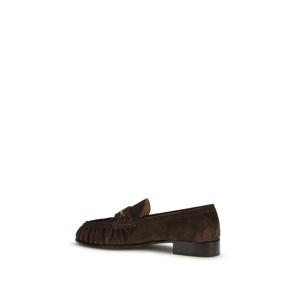 Valentino Garavani Brown Calf Leather Bos Taurus Slipper Loafers