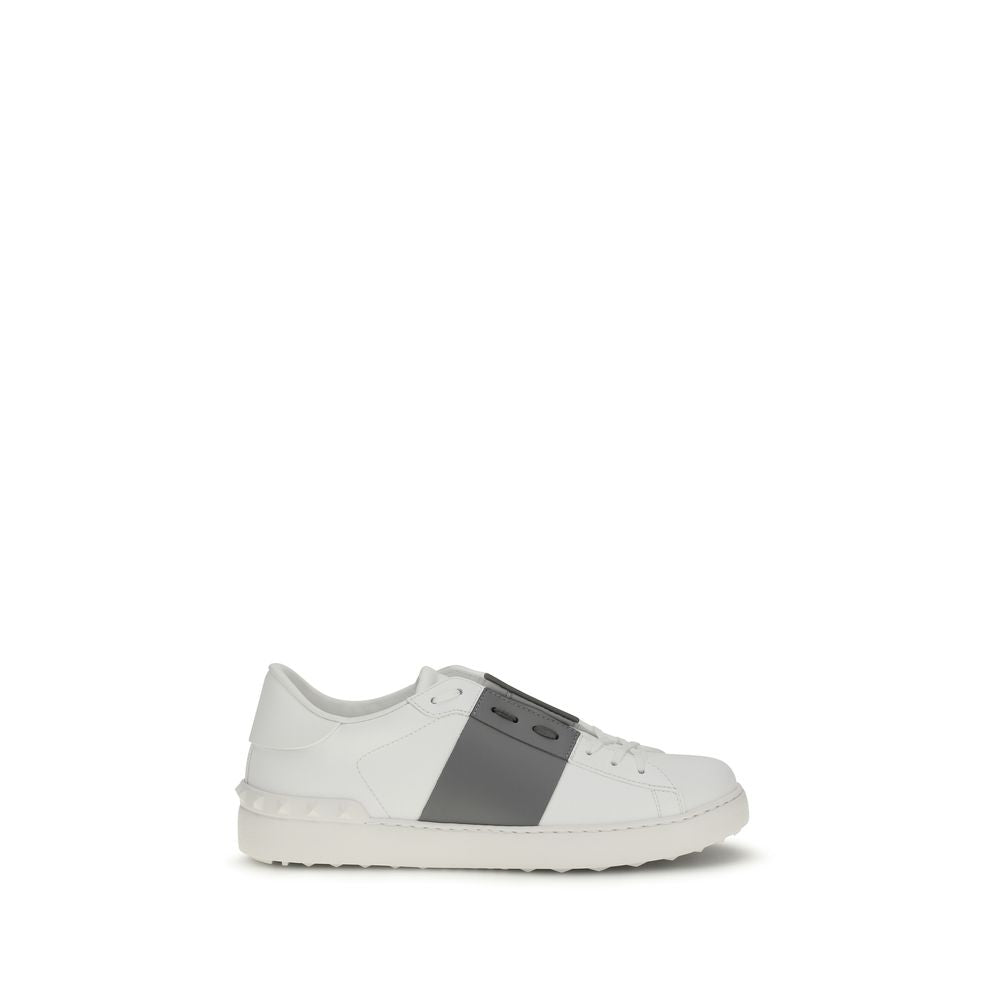 Valentino Garavani Weiße Low-Top-Sneaker aus Kalbsleder Bos Taurus