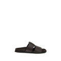 Dolce & Gabbana Braune Kalbsleder-Sandalen Bos Taurus