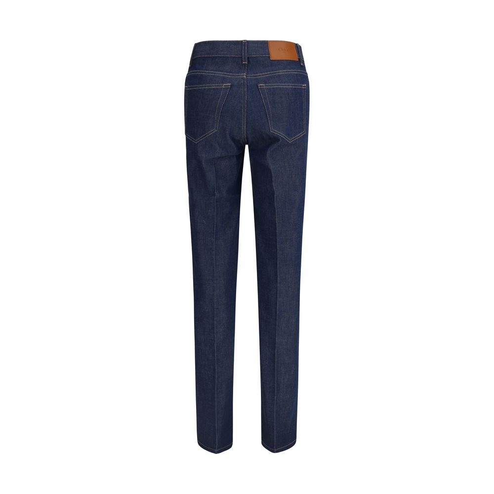 Chloé Blaue Baumwoll-Jeans im Slim Fit