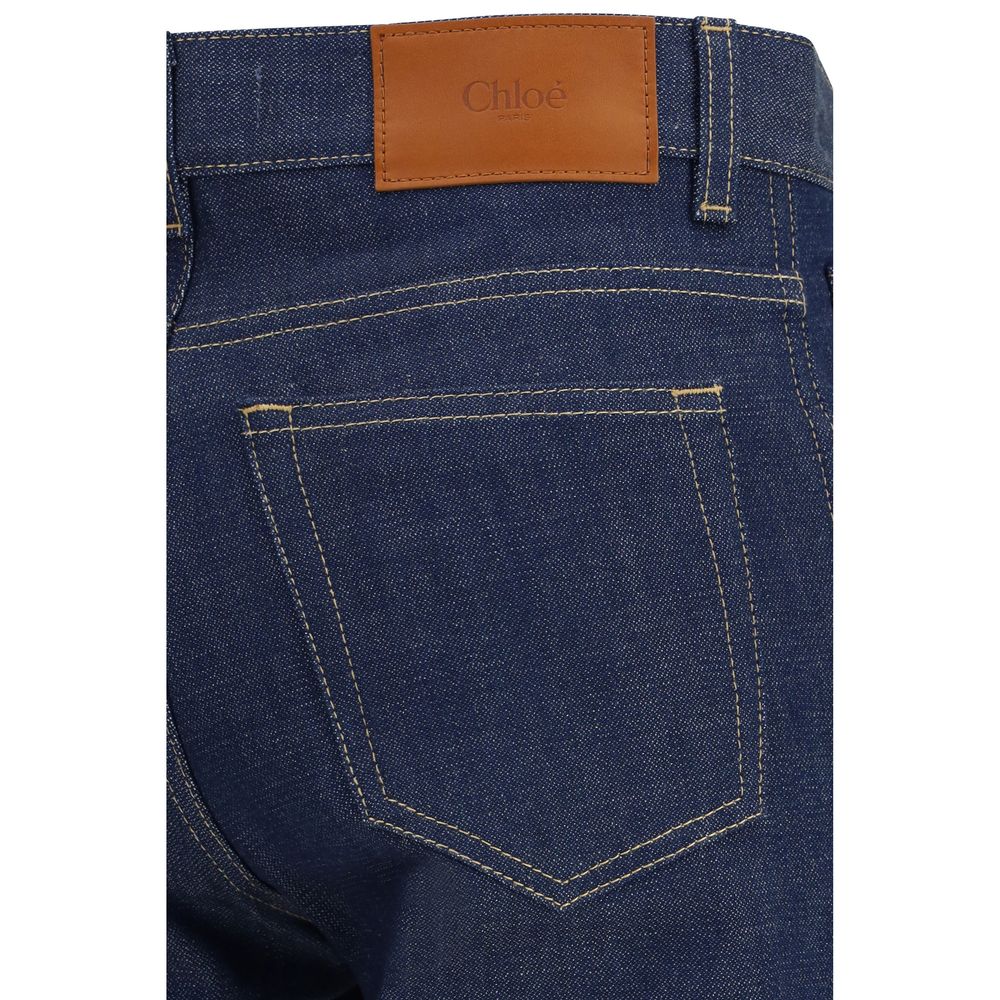 Chloé Blaue Baumwoll-Jeans im Slim Fit