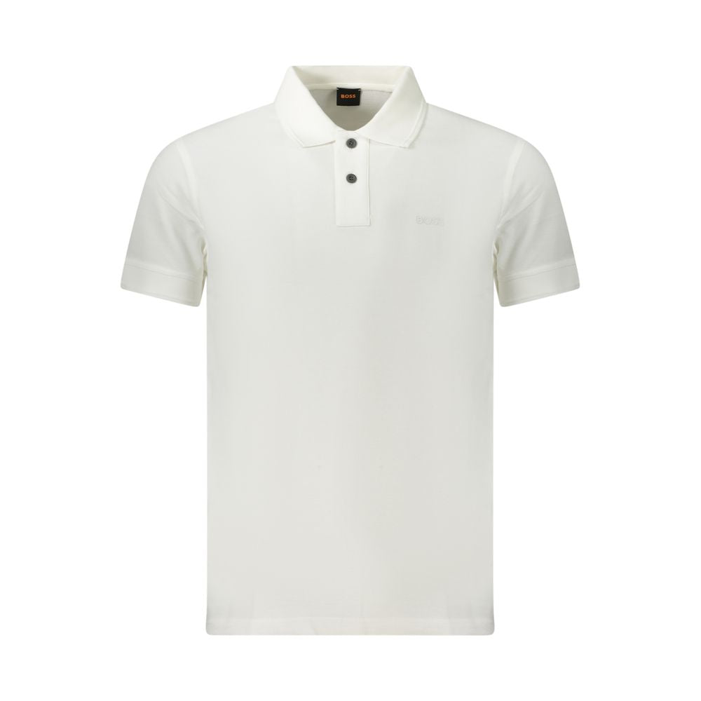 Hugo Boss Bianco Baumwoll-Herrenpoloshirt