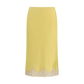 Saint Laurent Two-Tone Silk Midi Skirt