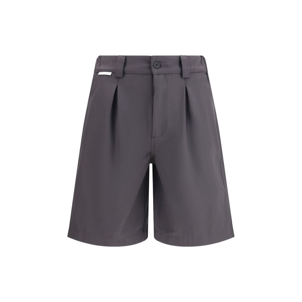 GR10K Graue Baumwoll-Bermudashorts