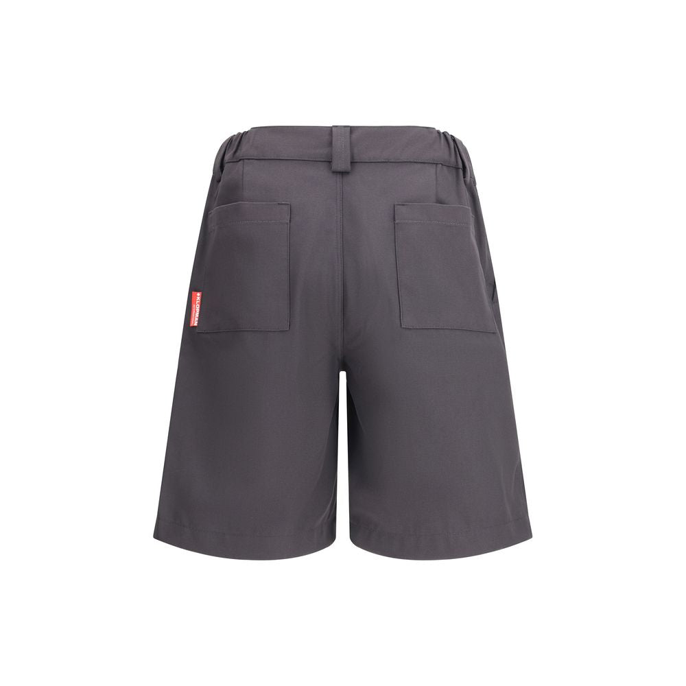 GR10K Graue Baumwoll-Bermudashorts