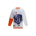PDF Channel Weißes Langarm-T-Shirt aus Baumwolle