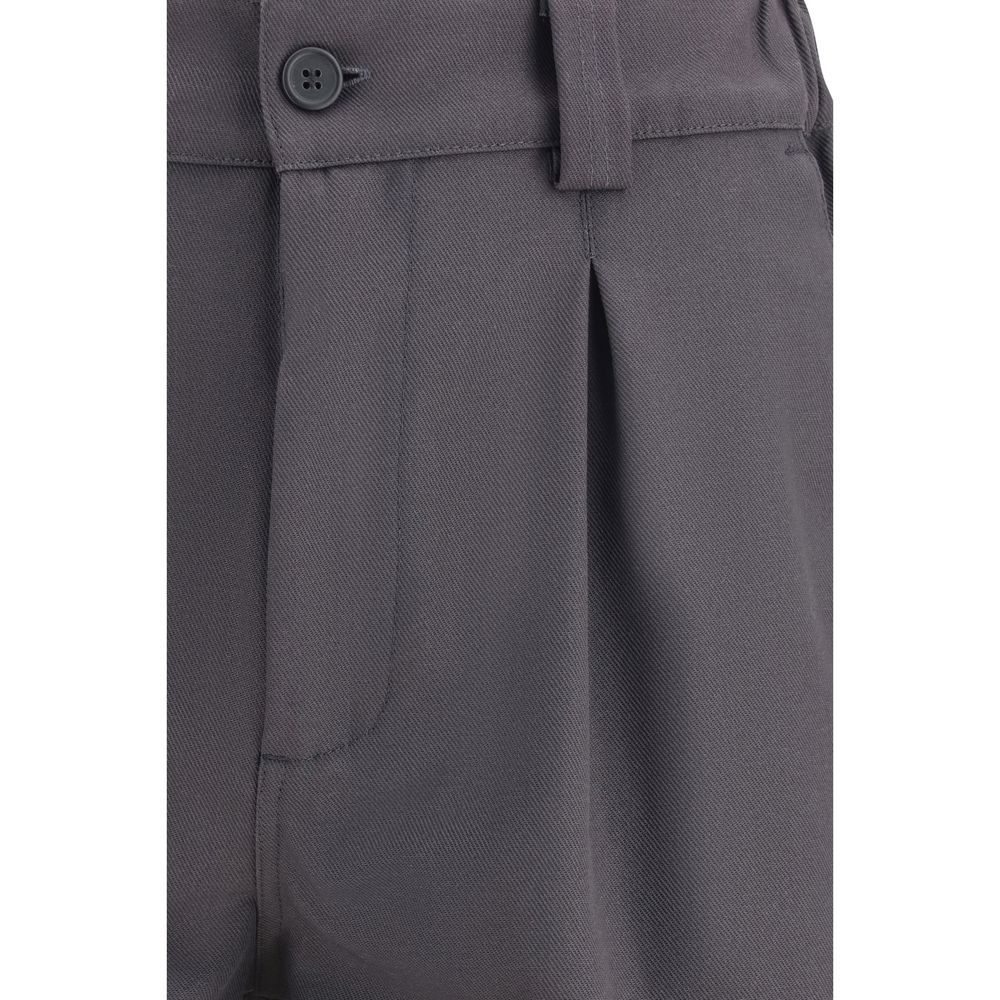 GR10K Graue Baumwoll-Bermudashorts