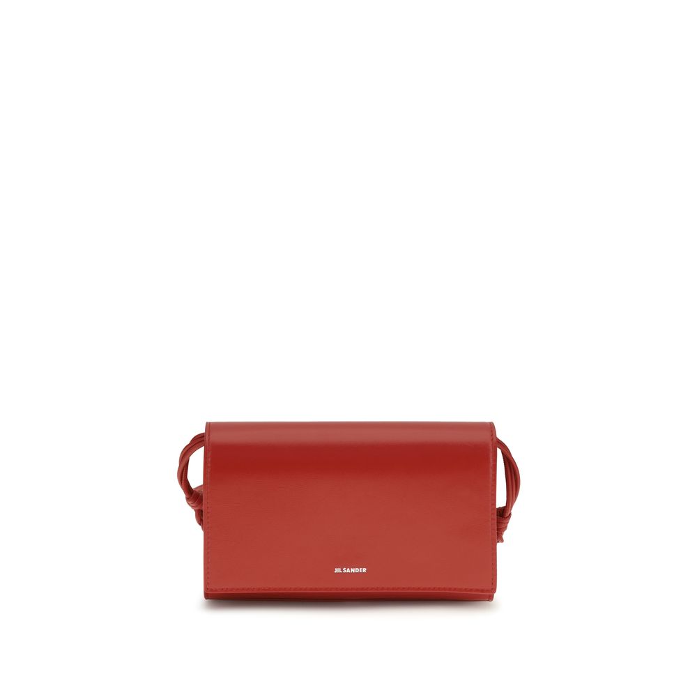 Jil Sander Schwarzes Kalbsleder Bos Taurus Portemonnaie