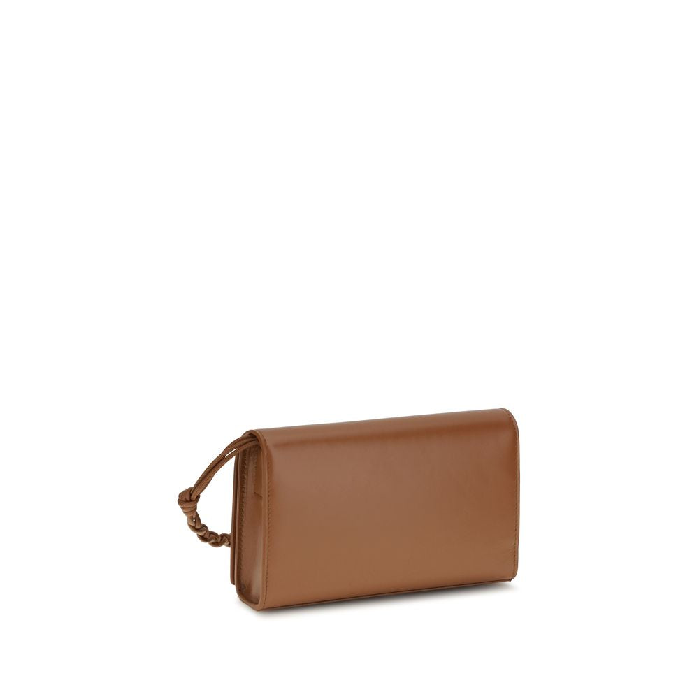 Jil Sander Brown Calfskin Bos Taurus Wallet