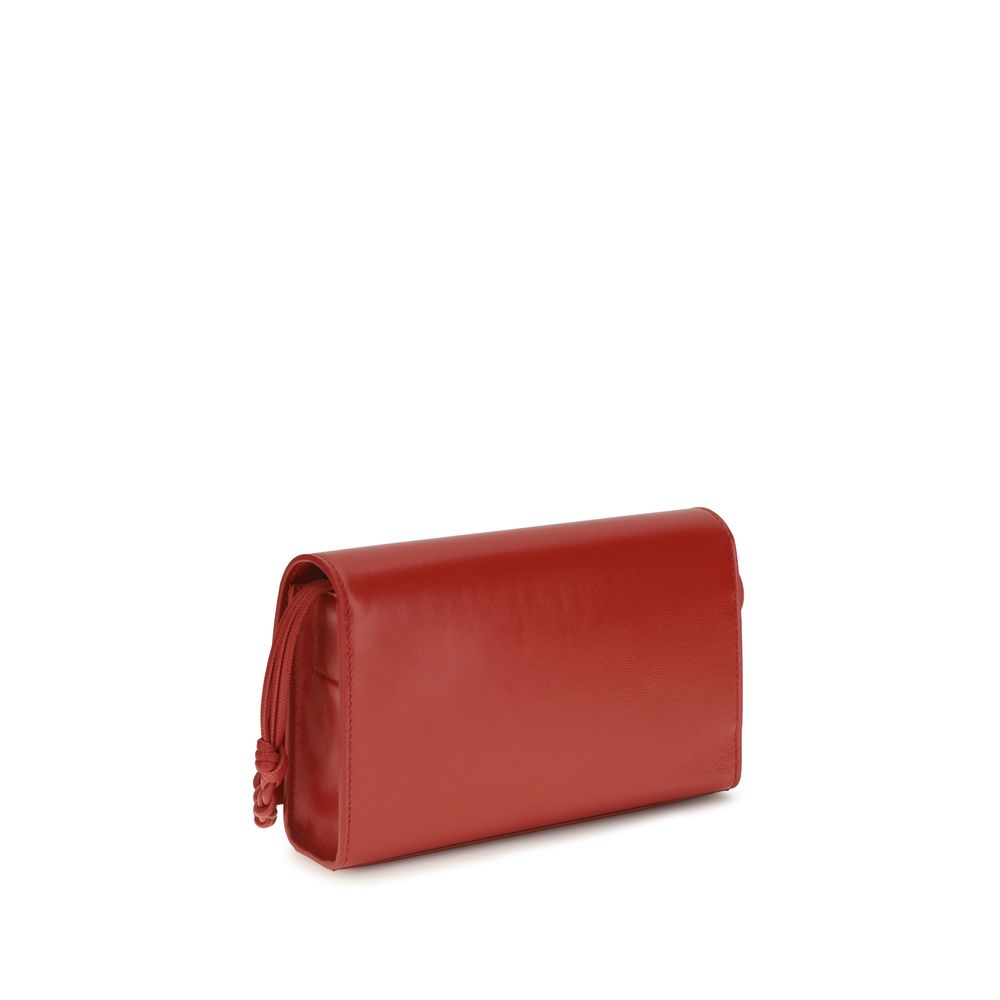 Jil Sander Schwarzes Kalbsleder Bos Taurus Portemonnaie