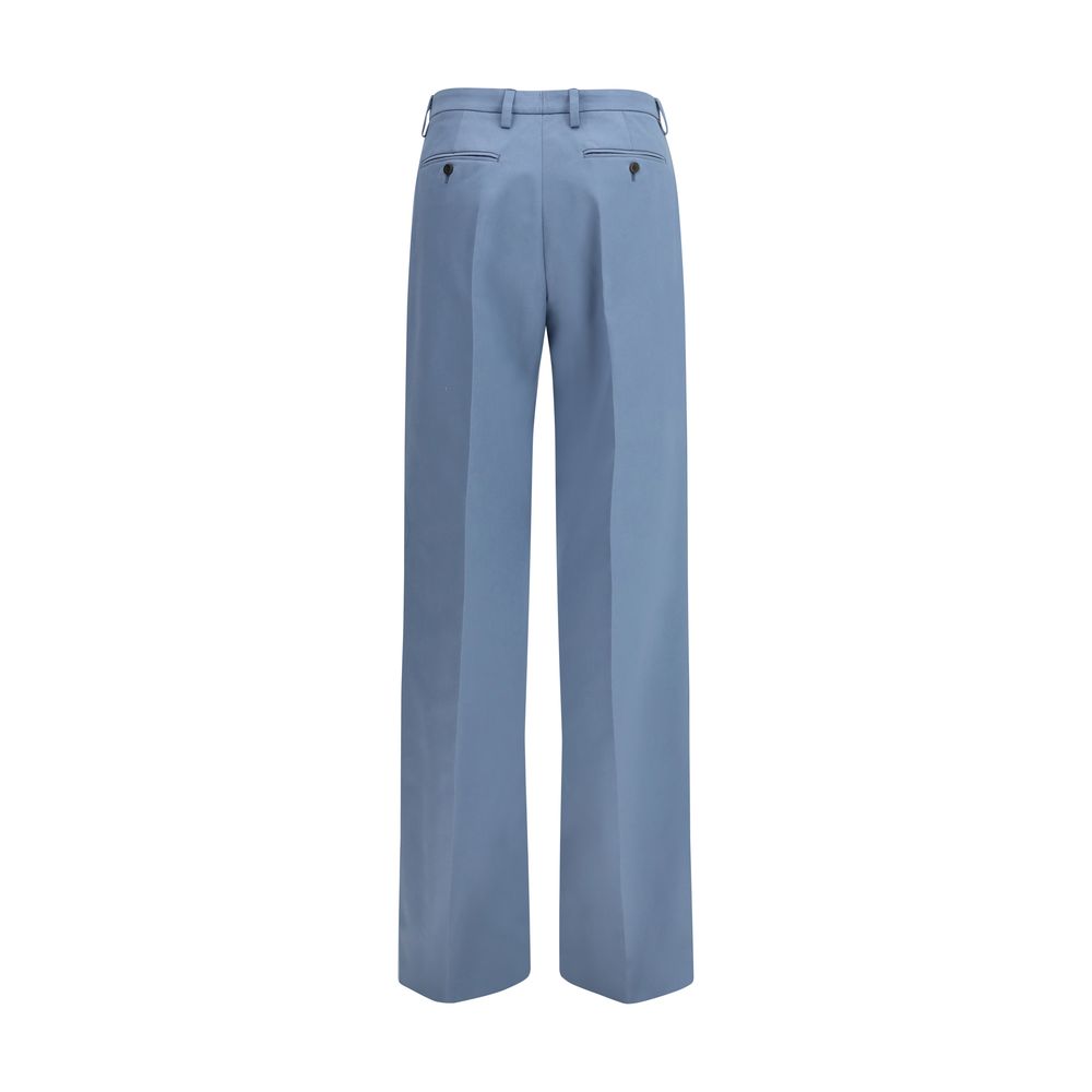 Prada Blue Cotton Chino Trousers