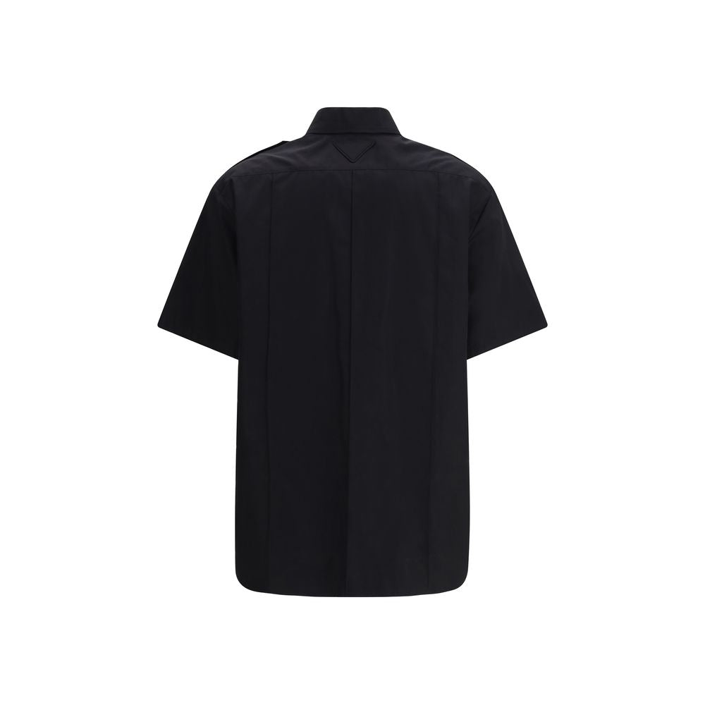 Prada Black Cotton Short-Sleeved T-Shirt