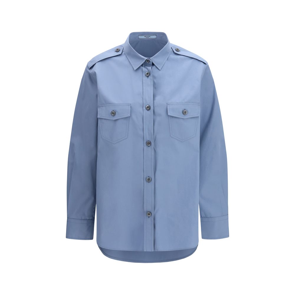 Prada Blue Cotton Shirt