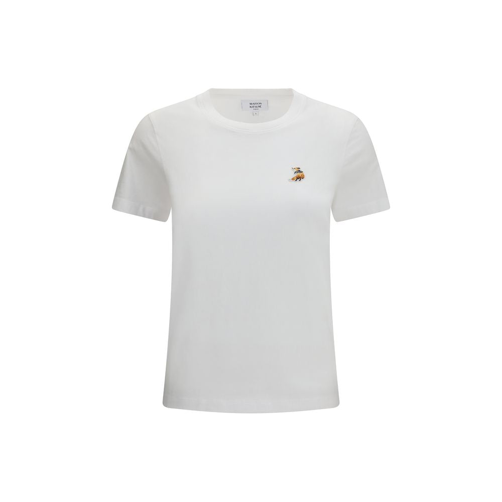 Maison Kitsuné Weißes Baumwoll-T-Shirt