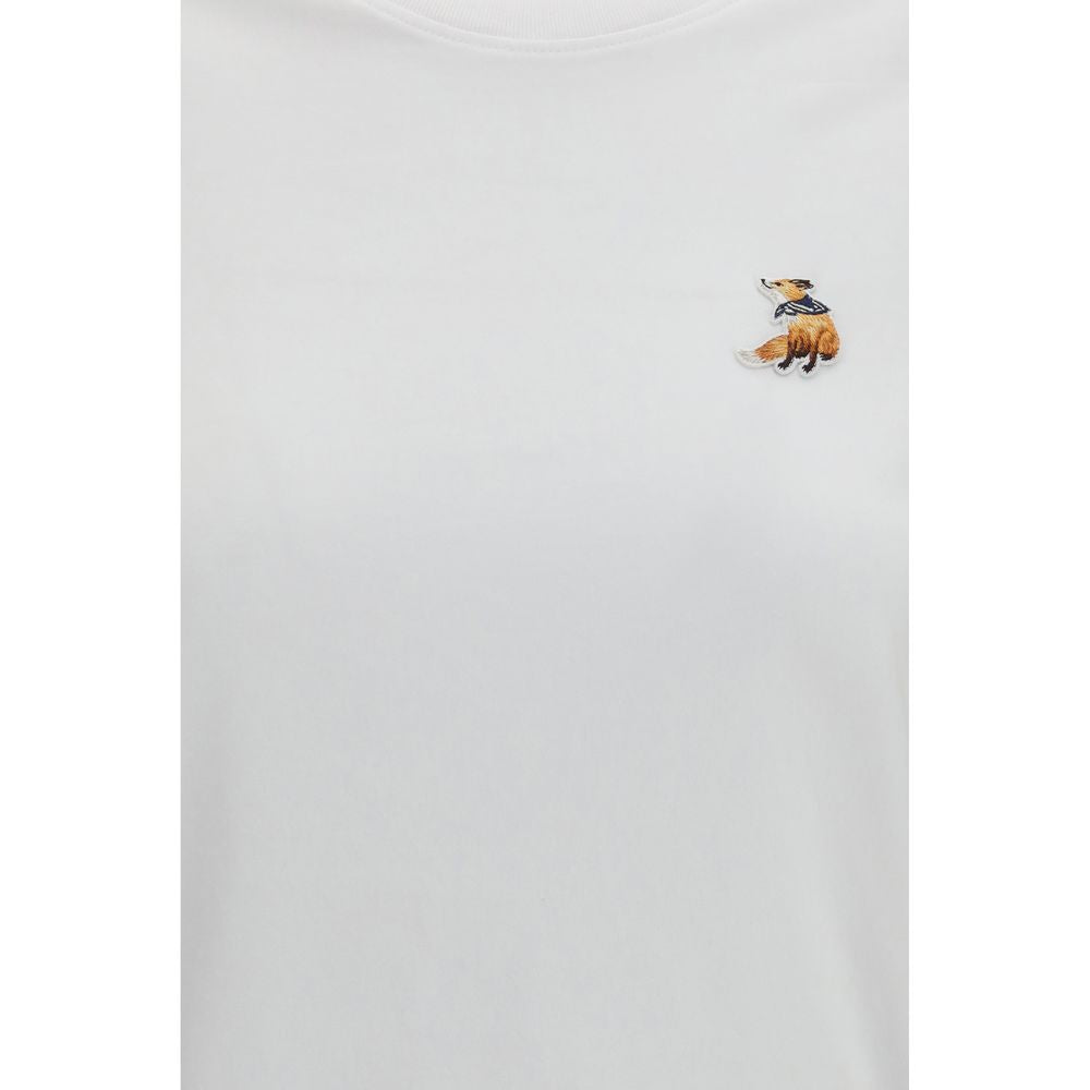 Maison Kitsuné Weißes Baumwoll-T-Shirt